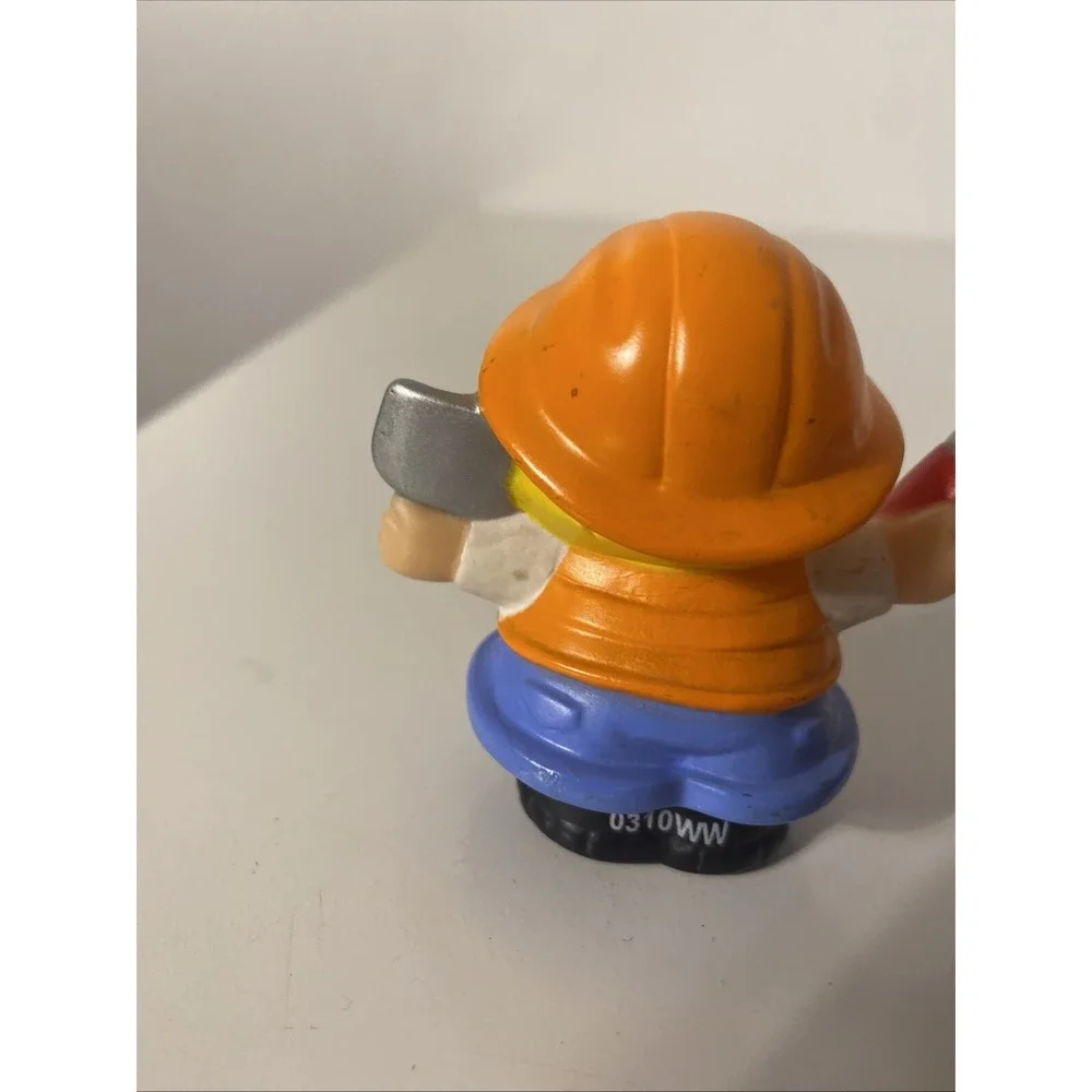 Fisher Price Little People Lot Of 3 Construction Worker Figures- Hard Hat